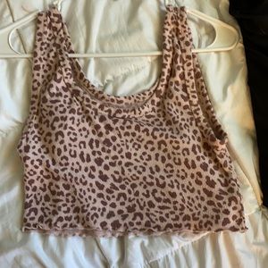 Pink leopard tank and jogger set!